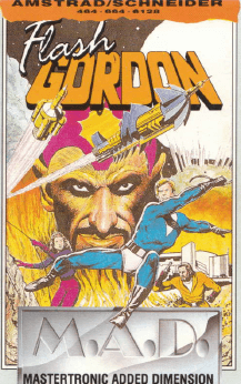 Flash Gordon box art for Amstrad CPC